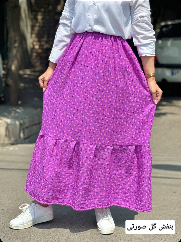 دامن گلدار بهاری