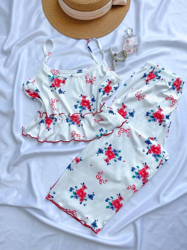 ست تاپ شلوار پنبه ای