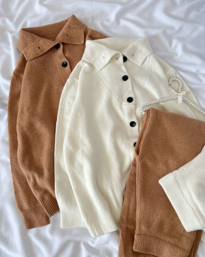 ست بلوزبافت وشلوار وارداتی گرم بالا