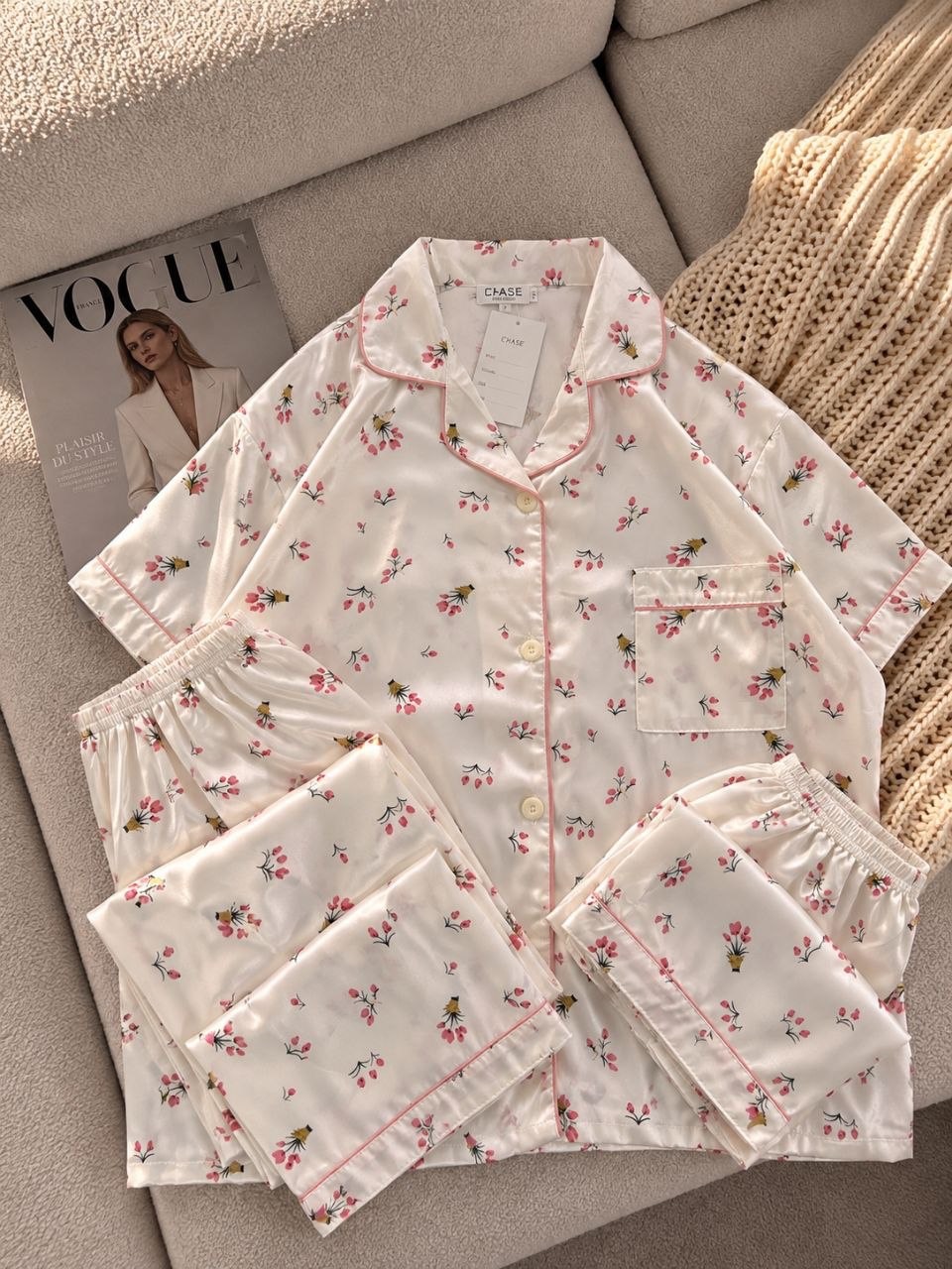 ست سه تیکه نخی ساتن وارداتی