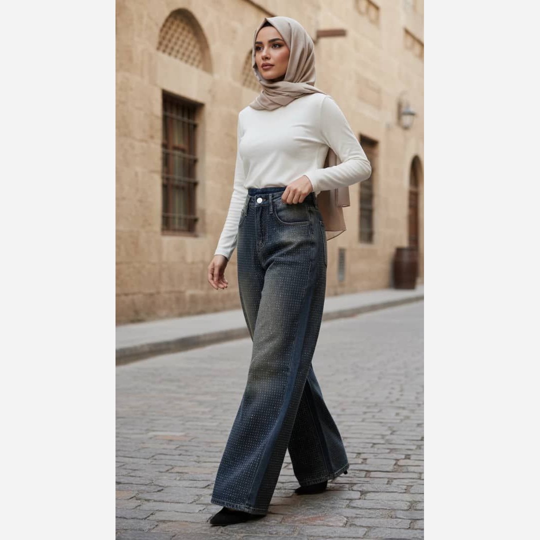 شلوار نگینی 04