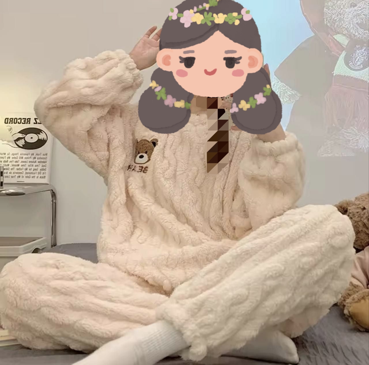 ست بلوز شلوار حوله ای گرم بالا وارداتی ۵